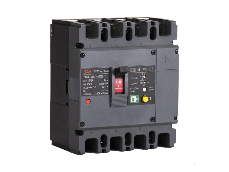 Tipo-A RCCB para estaciones de carga EV: Capacidad de ruptura 50ka con flexibilidad de entrada dual